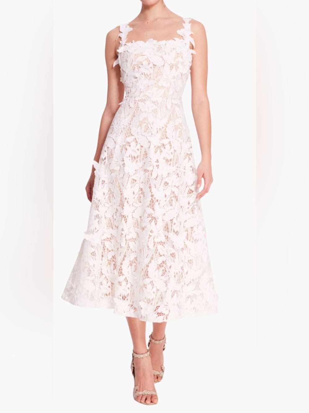 Marchesa Bridal
Lace Guipure Sleeveless A-line Midi
Cocktail Dress size 14